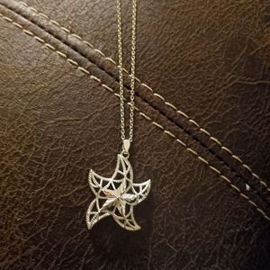 Silver necklace with star